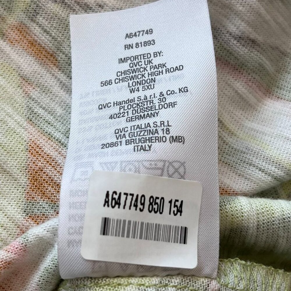 naturals d&co Sleeveless Tropical Print Tank Top XXS Green Linen Blend - Picture 7 of 8